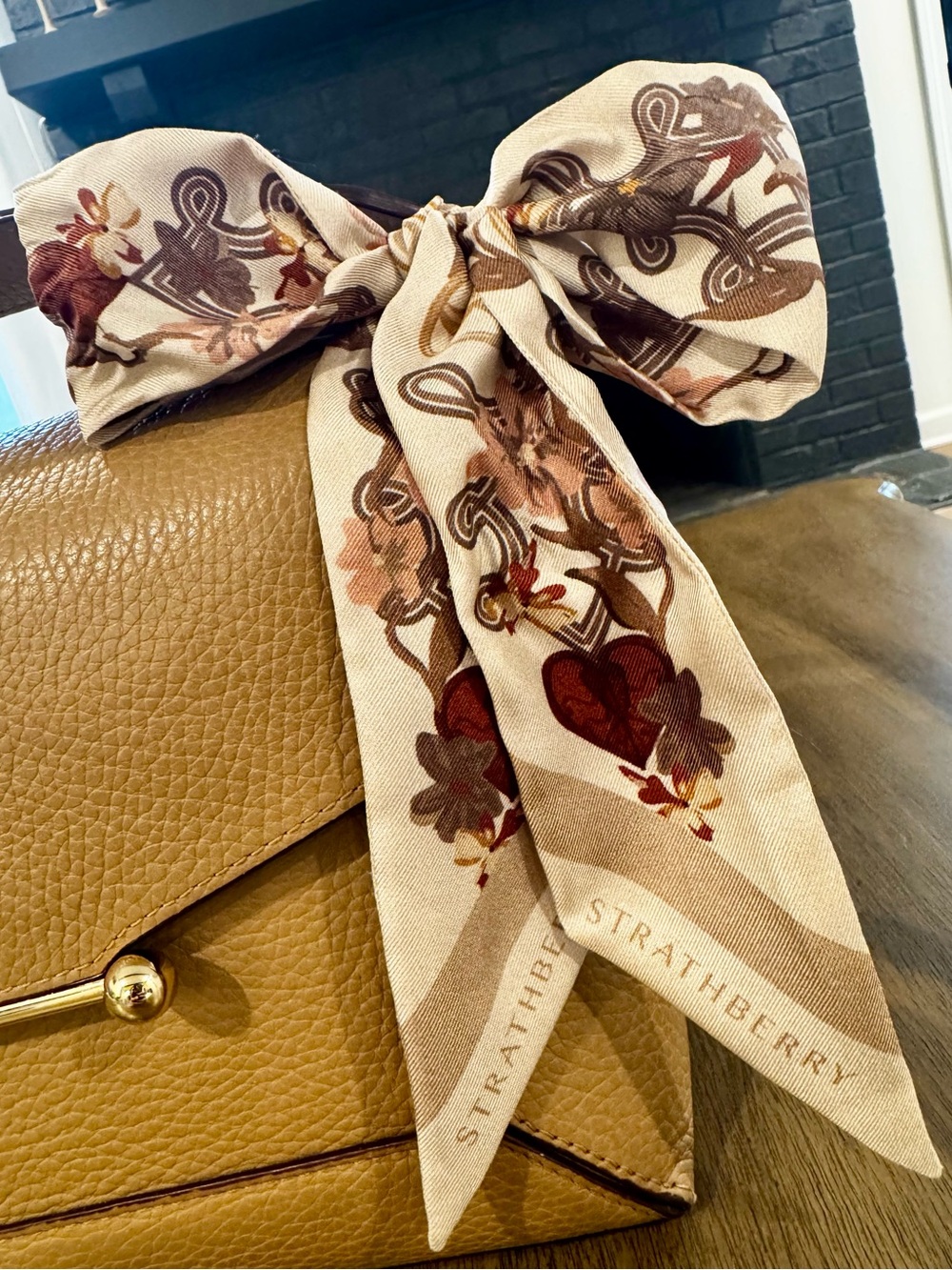 Strathberry | 100% Silk Skinny Scarf / Twilly | "Insider Collectables" Edition
